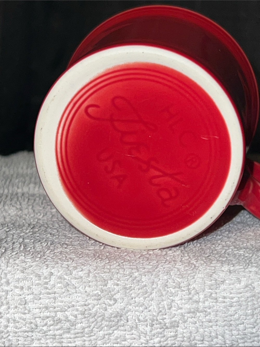 Fiestaware Vibrant Red Mug with Loop Handle - Picture 4 of 4